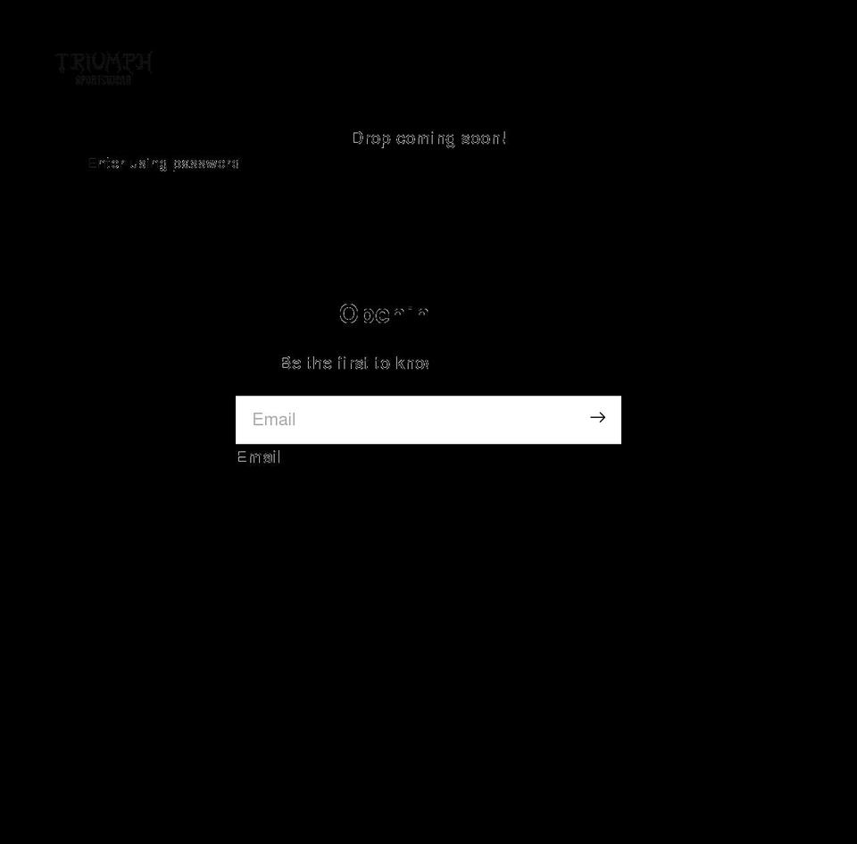 triumphsportswear.com shopify website screenshot