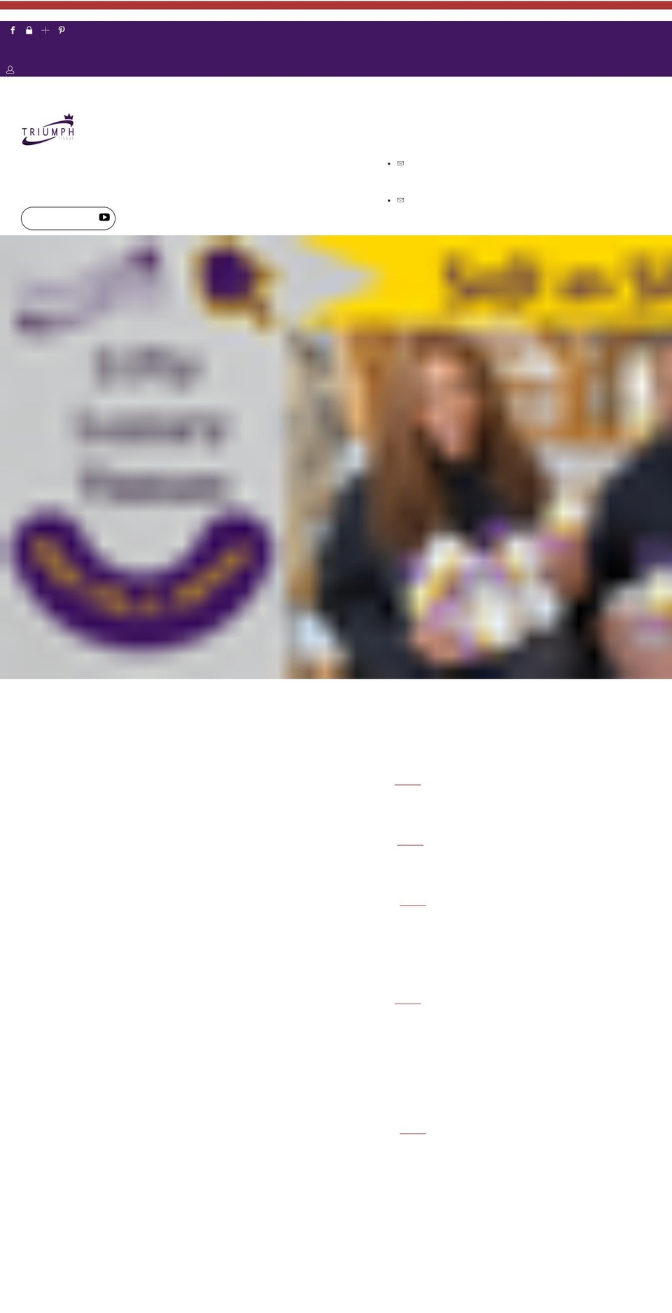 triumphtissue.com shopify website screenshot