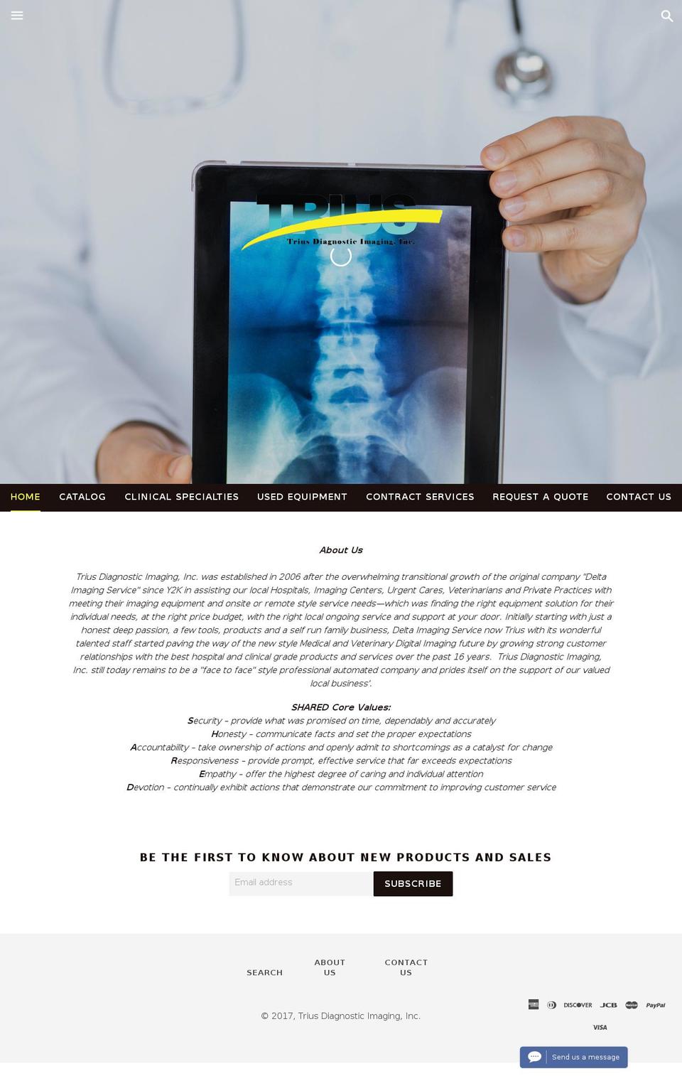 triusdi.com shopify website screenshot