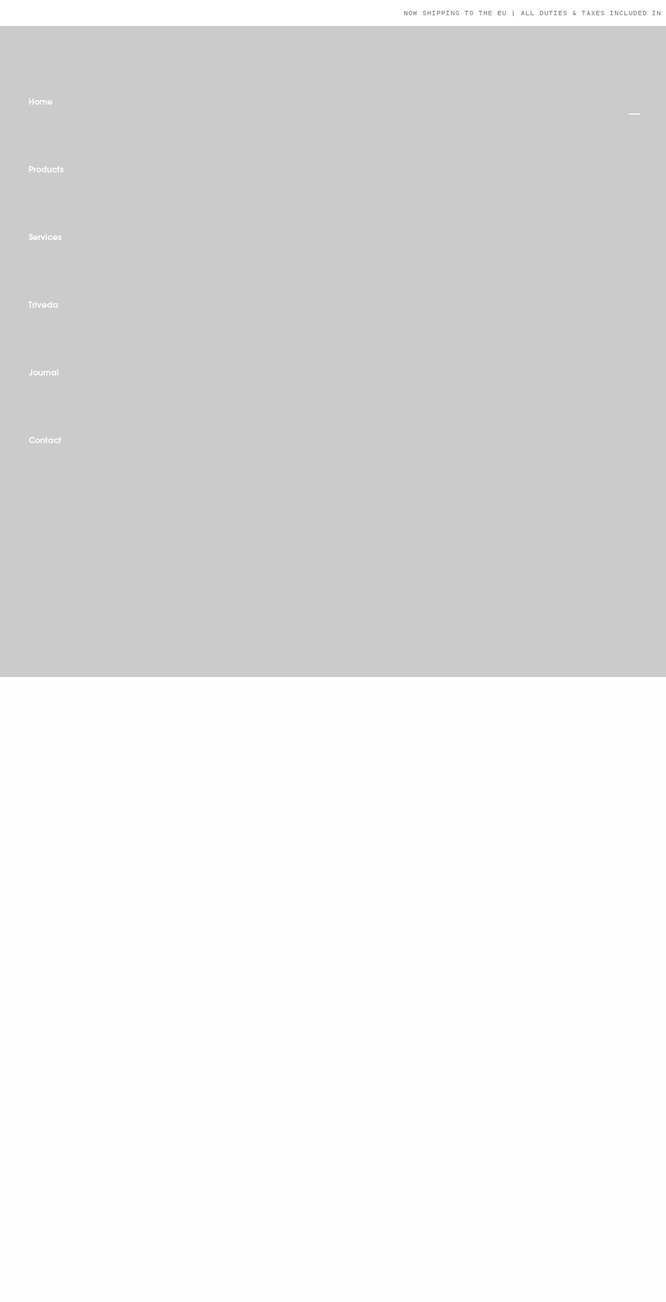triveda.co.uk shopify website screenshot