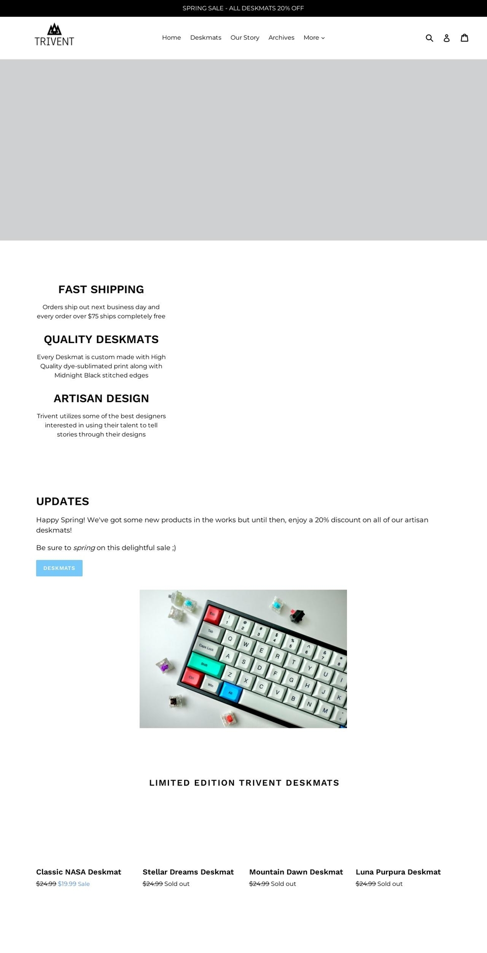 trivent.io shopify website screenshot