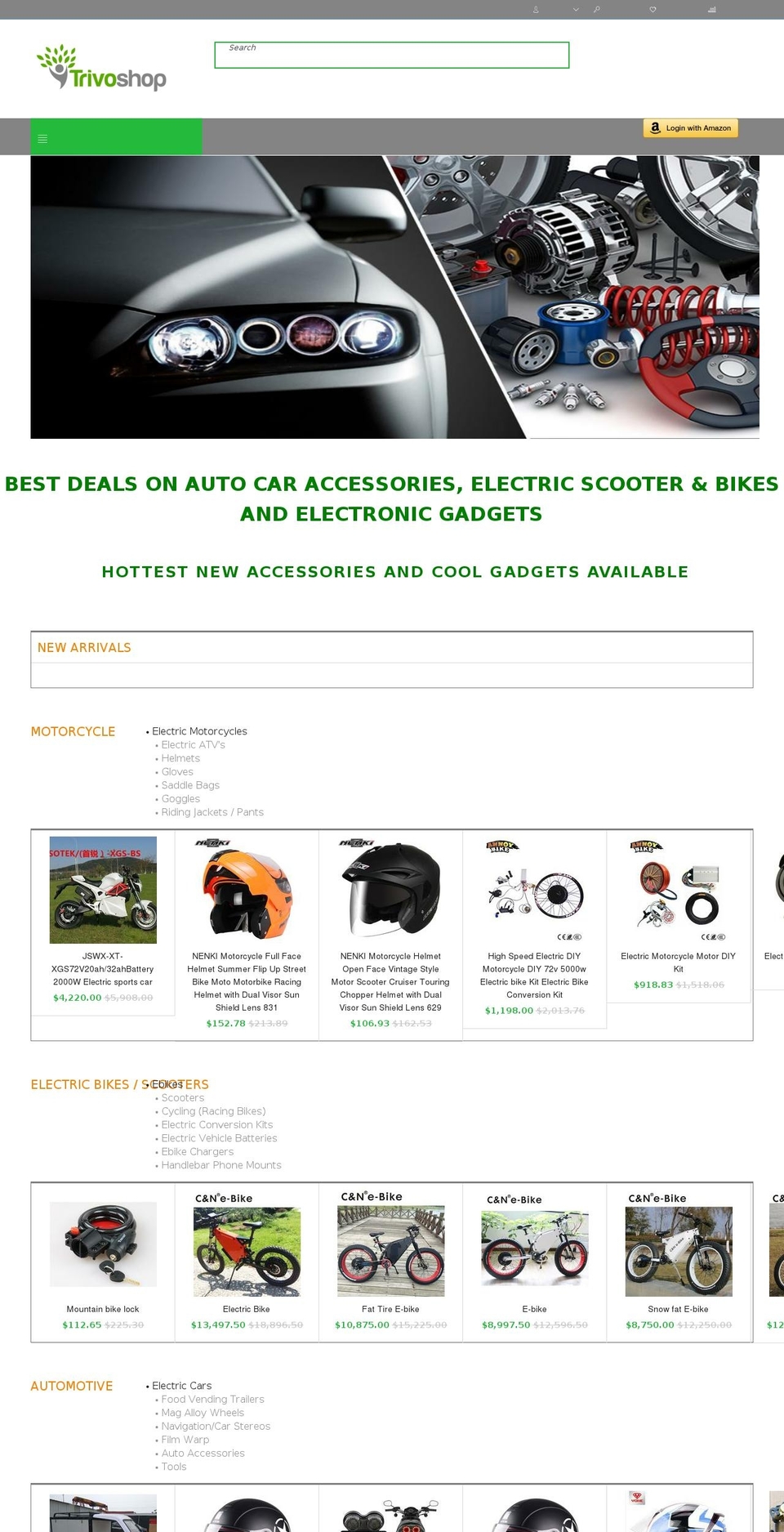 trivoshop.com — Shopify storefront screenshot