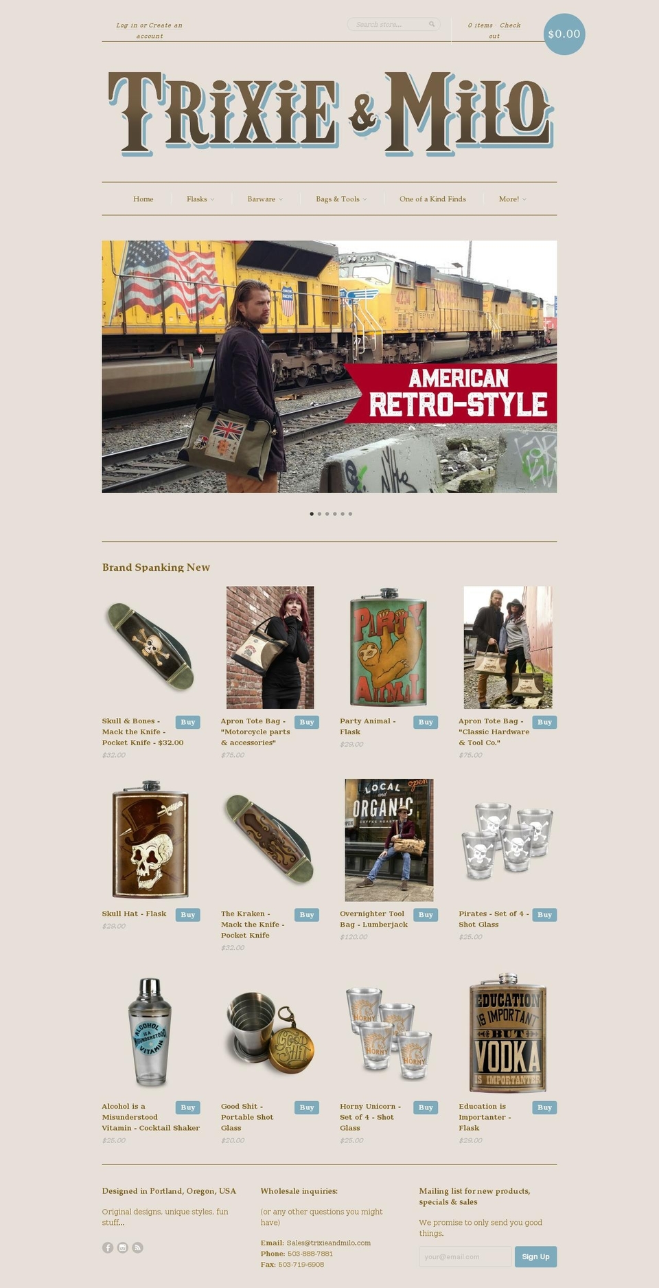 new standard Shopify theme site example trixieandmilo.com