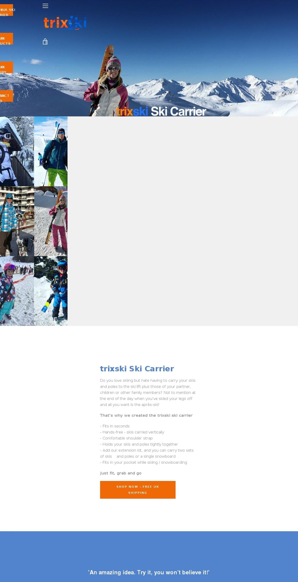 trixski.com shopify website screenshot