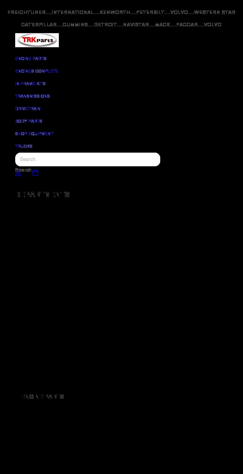 trkparts.com shopify website screenshot