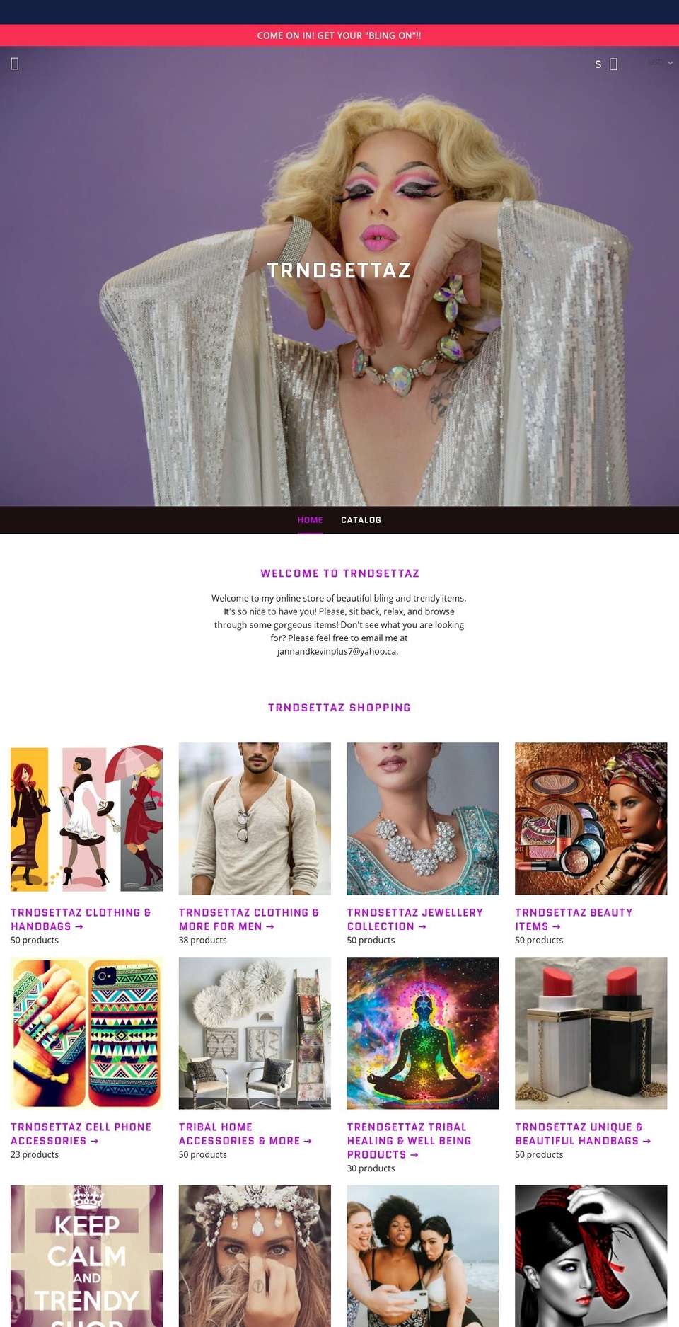 trndsettaz.com — Shopify storefront screenshot
