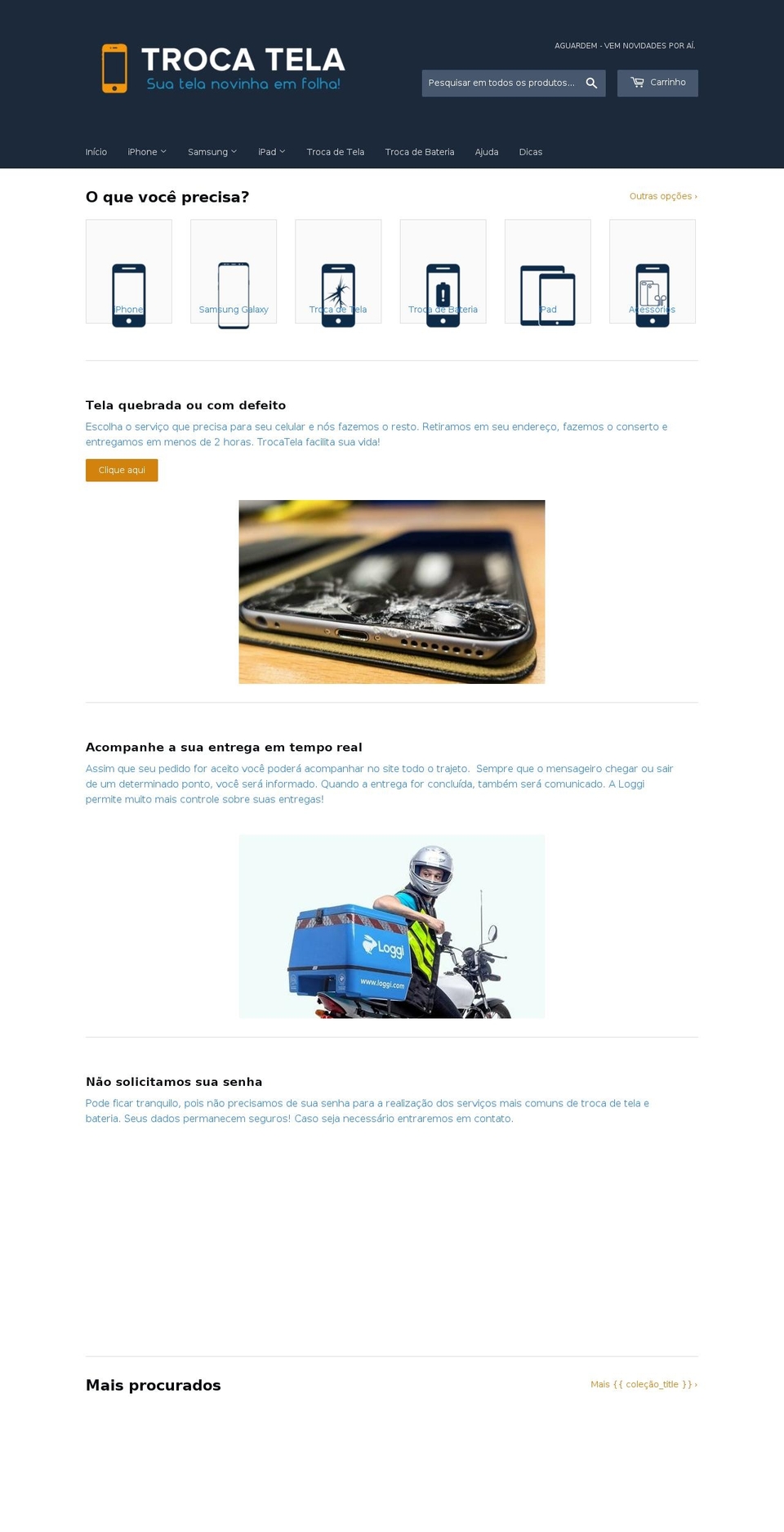trocatela.com — Shopify storefront screenshot