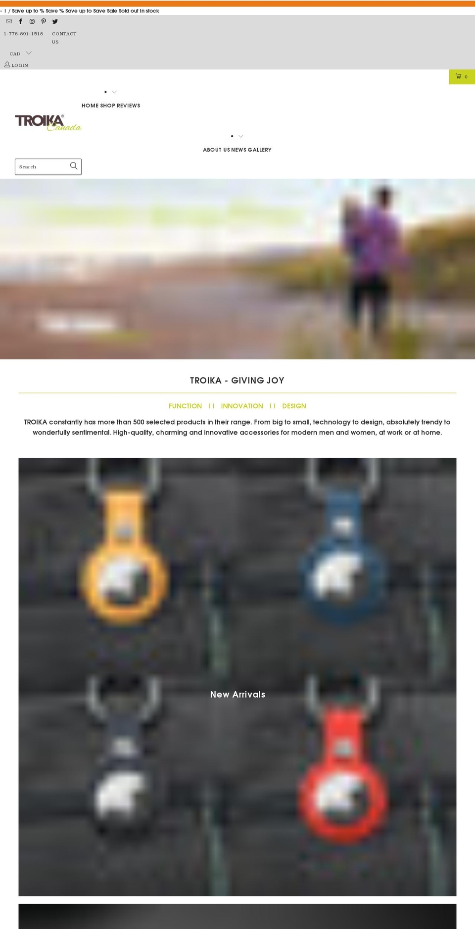 troikacanada.com — Shopify storefront screenshot