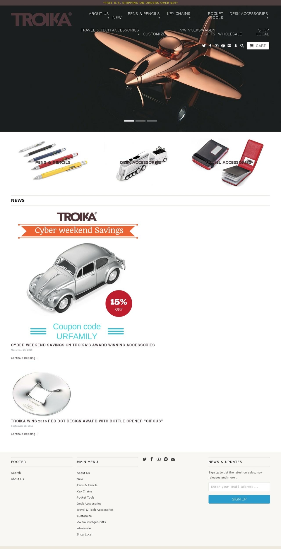 troikaus.com shopify website screenshot