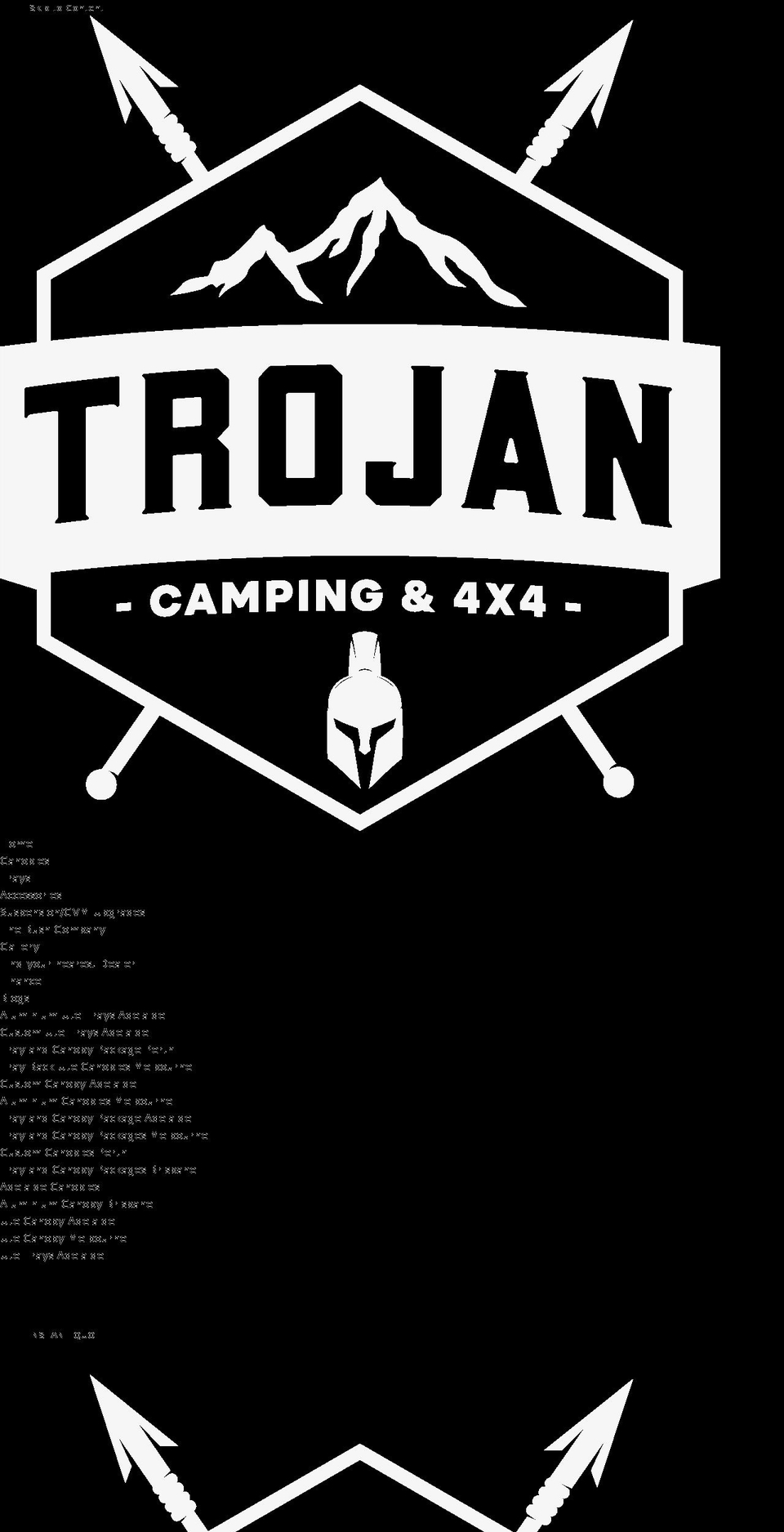 trojancampingand4x4.com.au shopify website screenshot