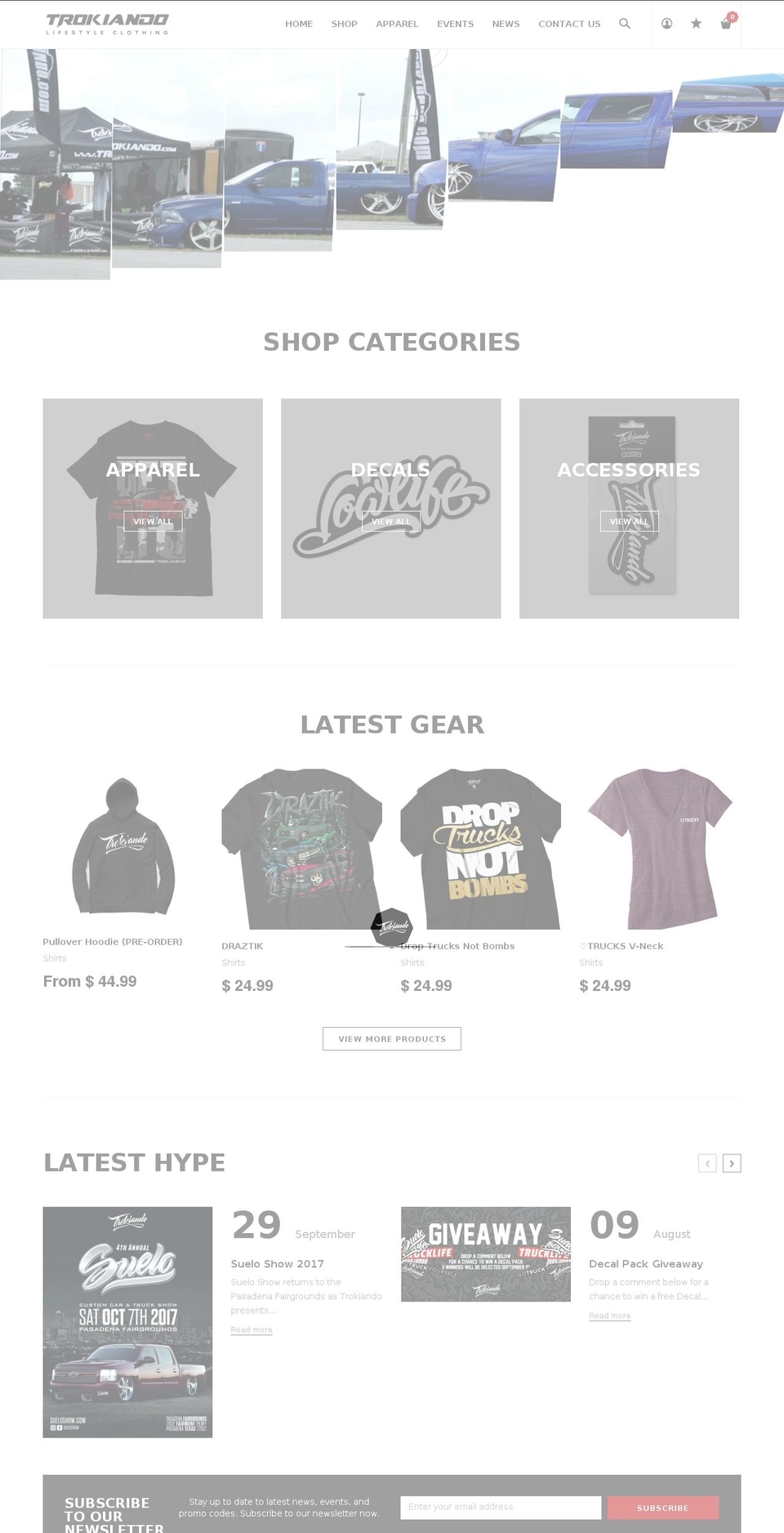 trokiando.com shopify website screenshot