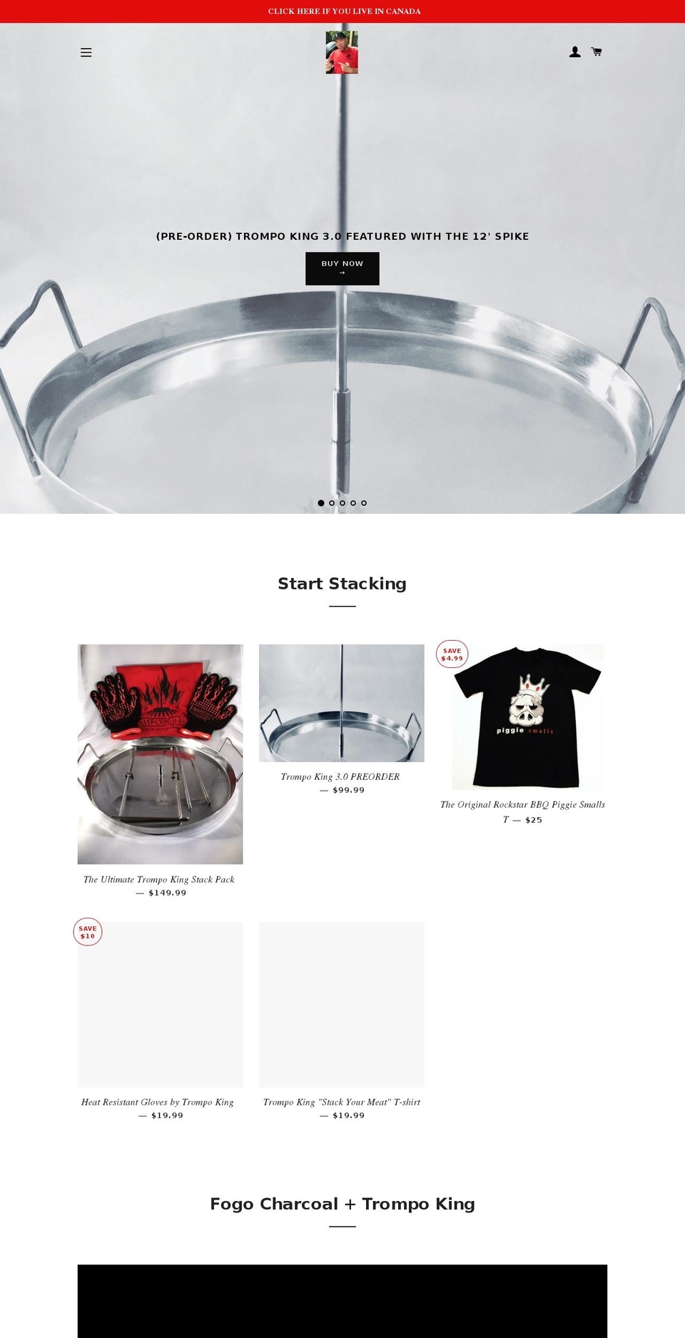trompoking.com — Shopify storefront screenshot
