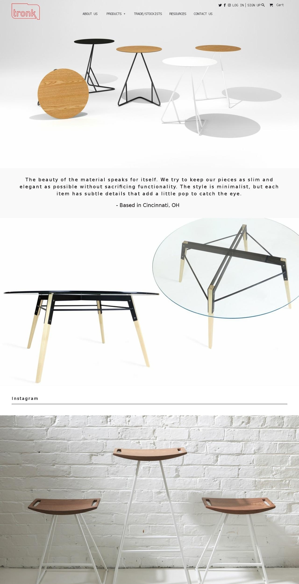 tronkdesign.com shopify website screenshot