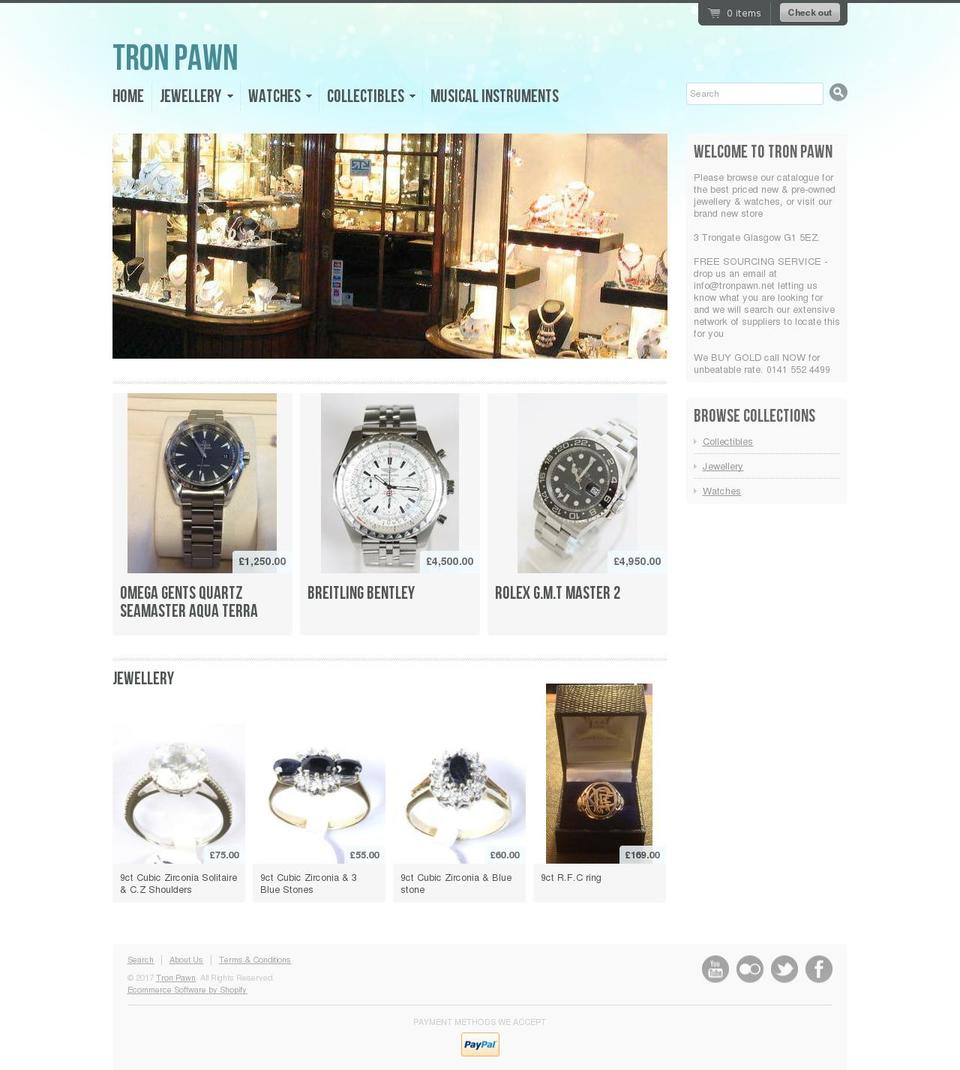 tronpawn.com shopify website screenshot