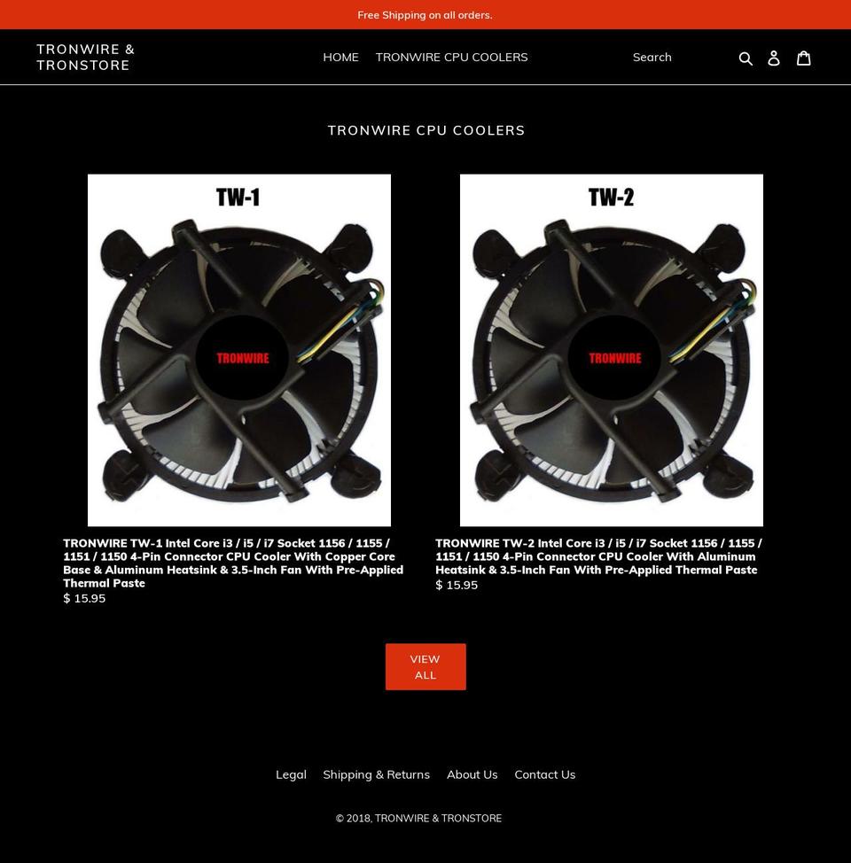 tronstore.com — Shopify storefront screenshot