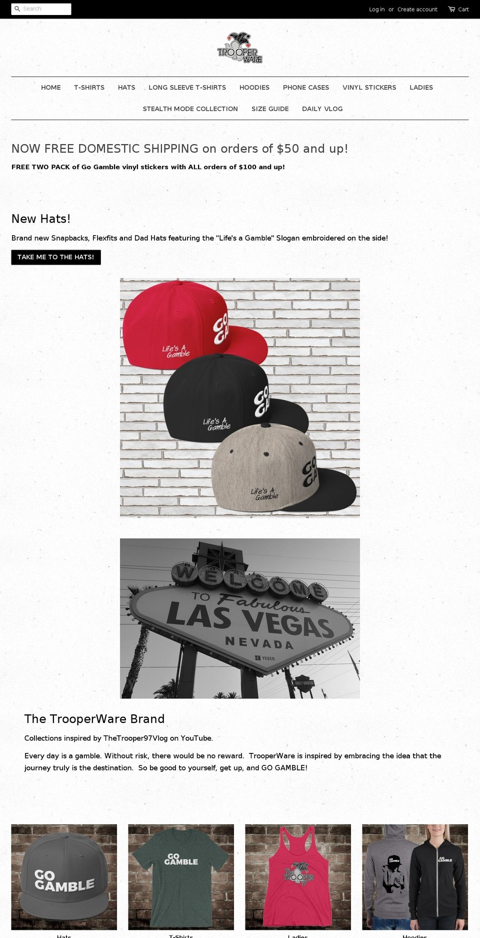 trooperware.com shopify website screenshot