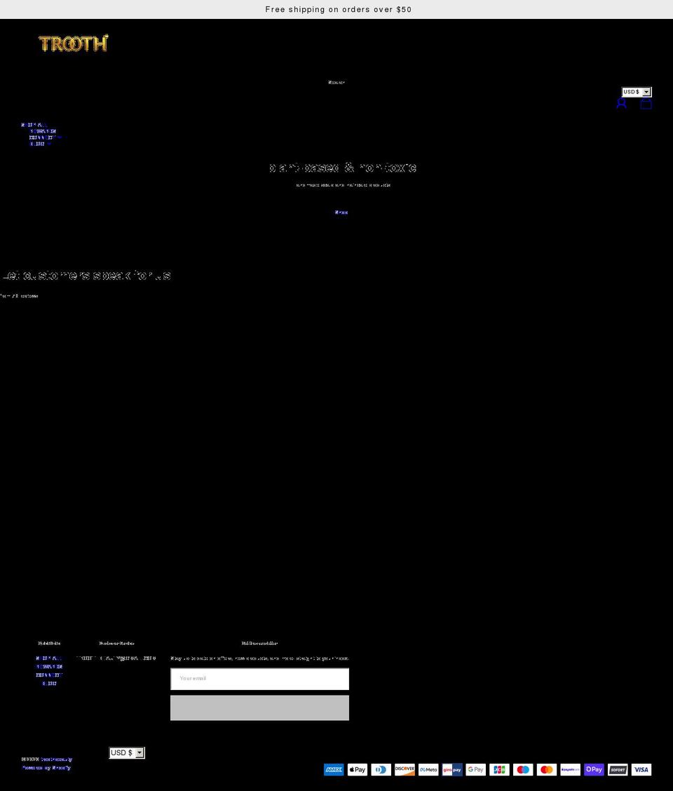 troothbeauty.com shopify website screenshot