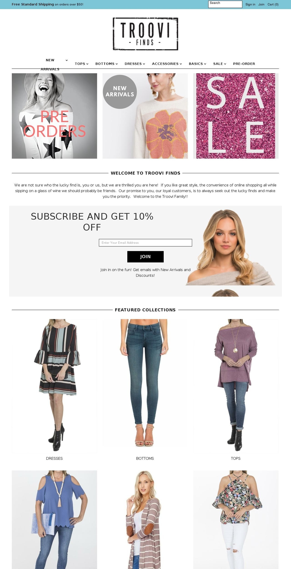 troovifinds.com — Shopify storefront screenshot