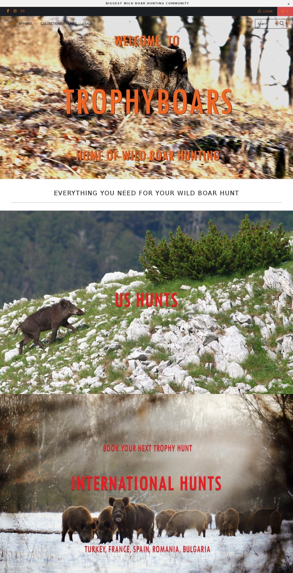trophyboars.com shopify website screenshot