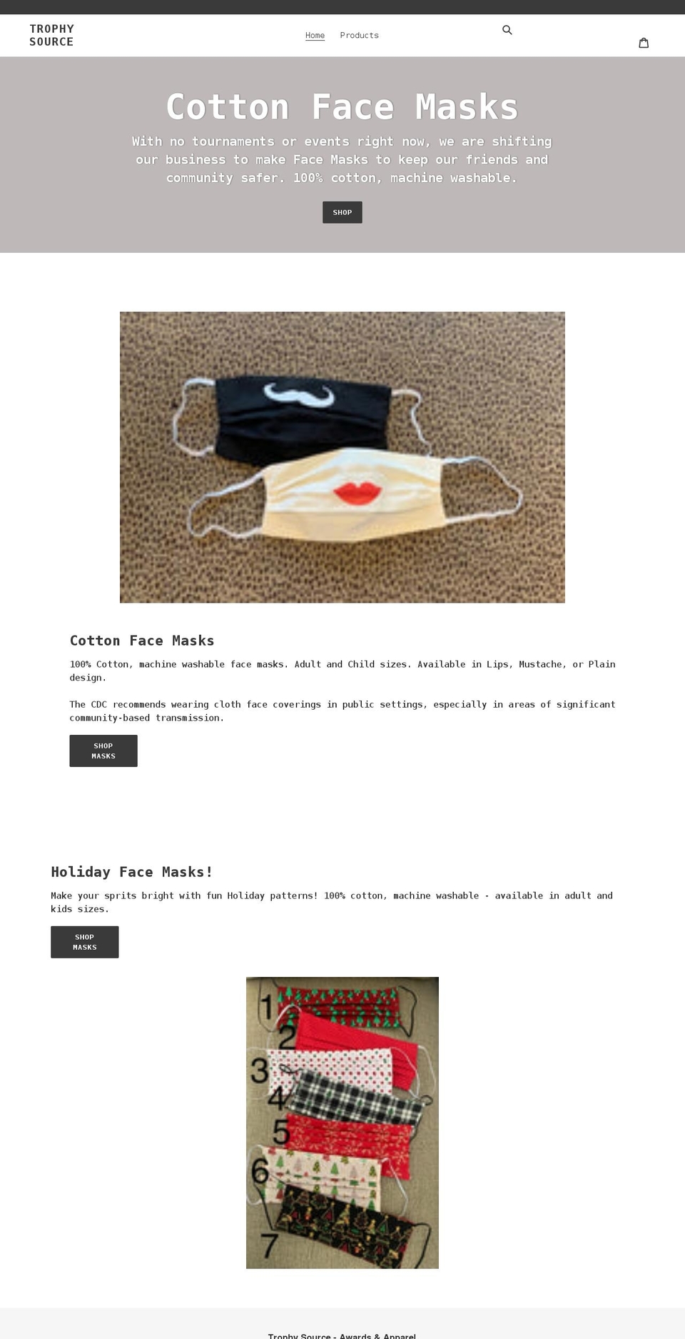 trophysourcetexas.com shopify website screenshot