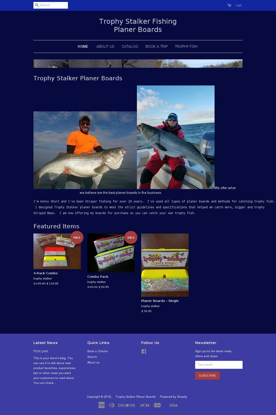 trophystalker.com shopify website screenshot