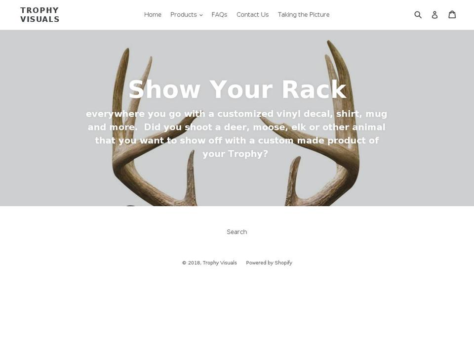 trophyvisuals.com — Shopify storefront screenshot