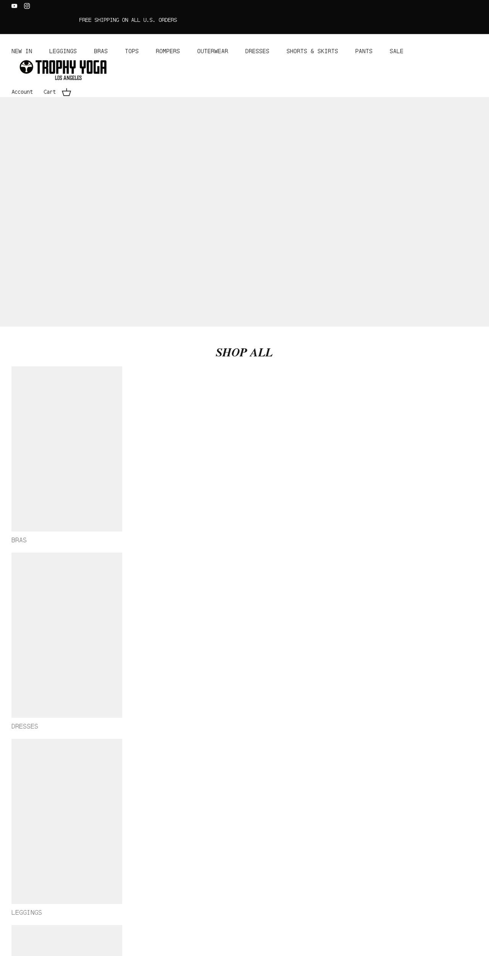 trophyyoga.com shopify website screenshot
