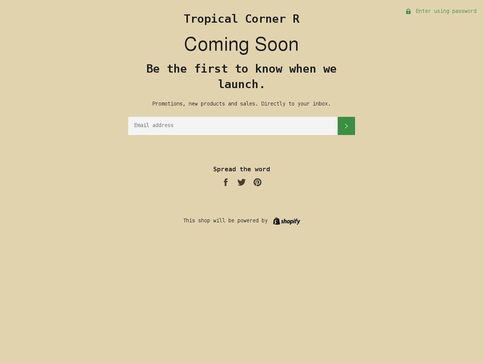 tropical-corner-r.myshopify.com shopify website screenshot