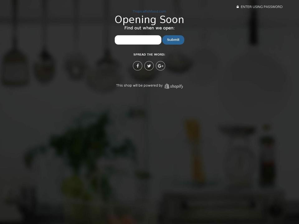 tropicalfishfood.com shopify website screenshot