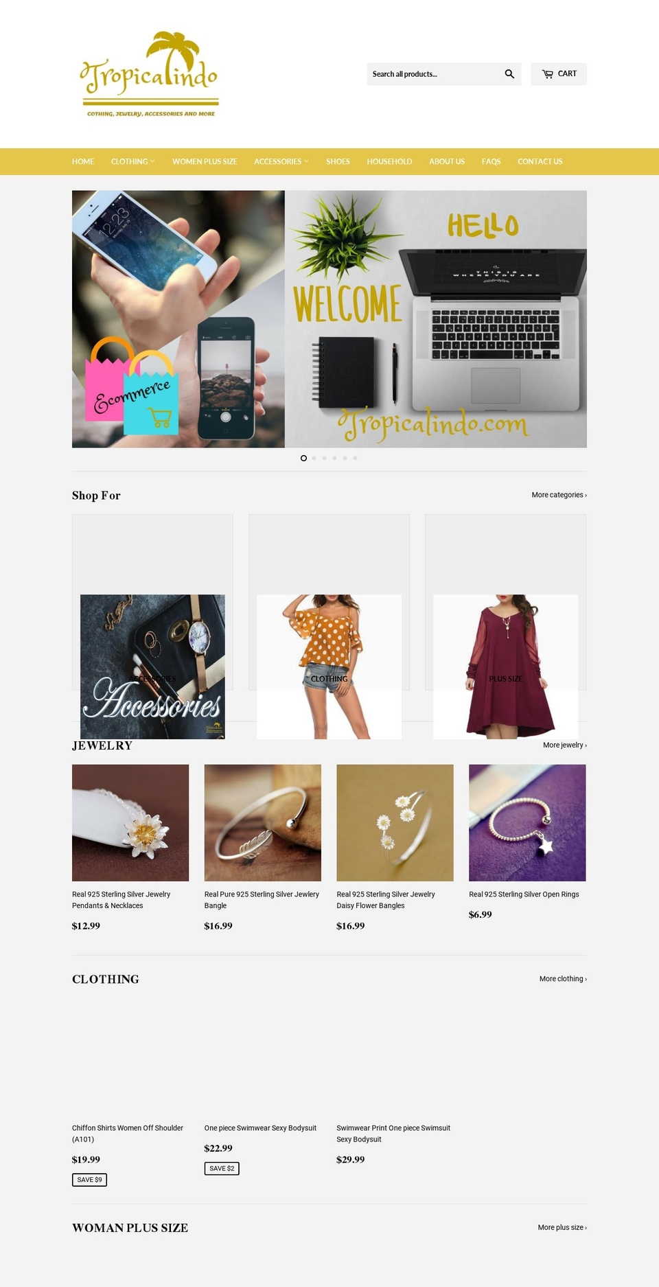 tropicalindo.com — Shopify storefront screenshot