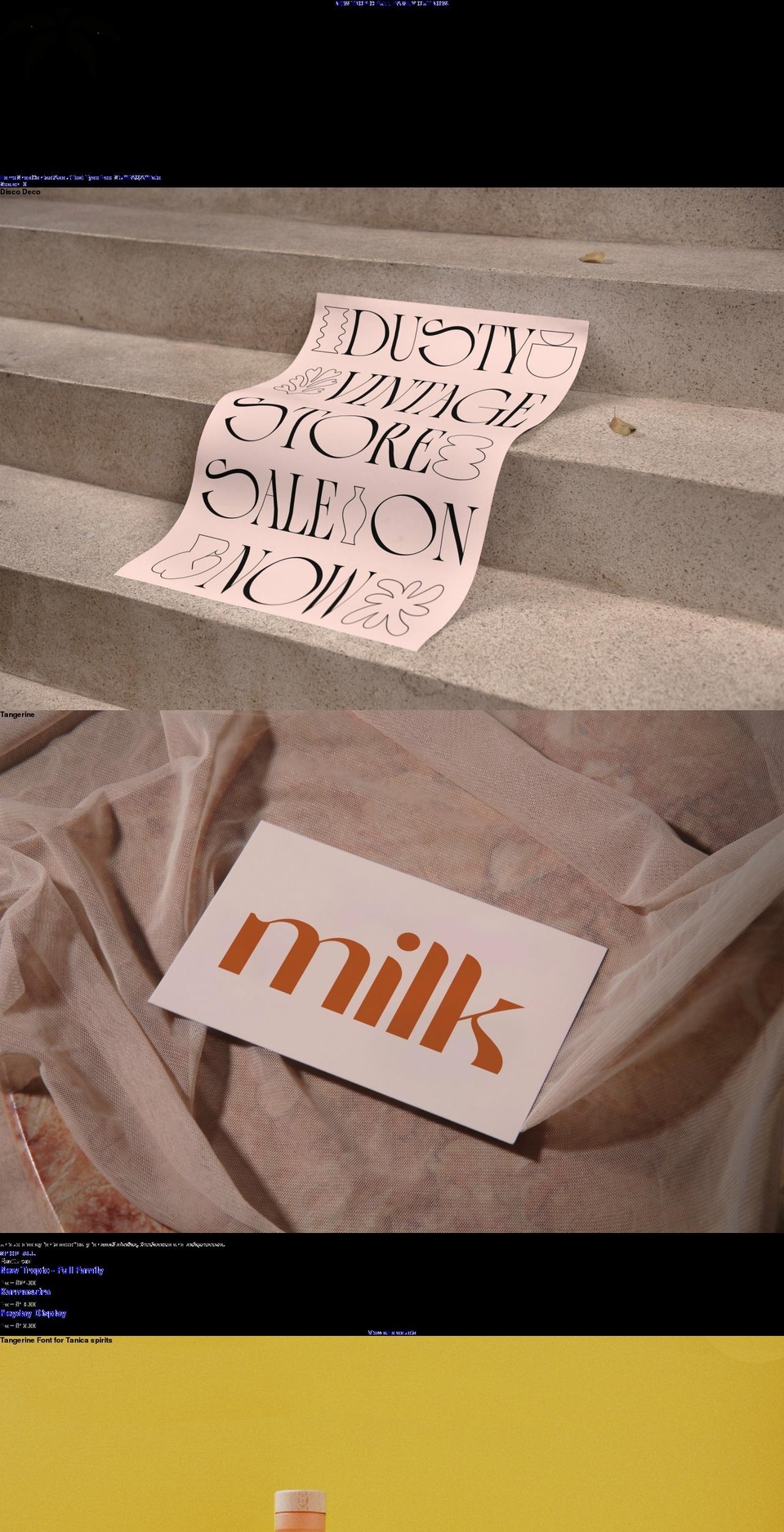 tropicaltype.com shopify website screenshot