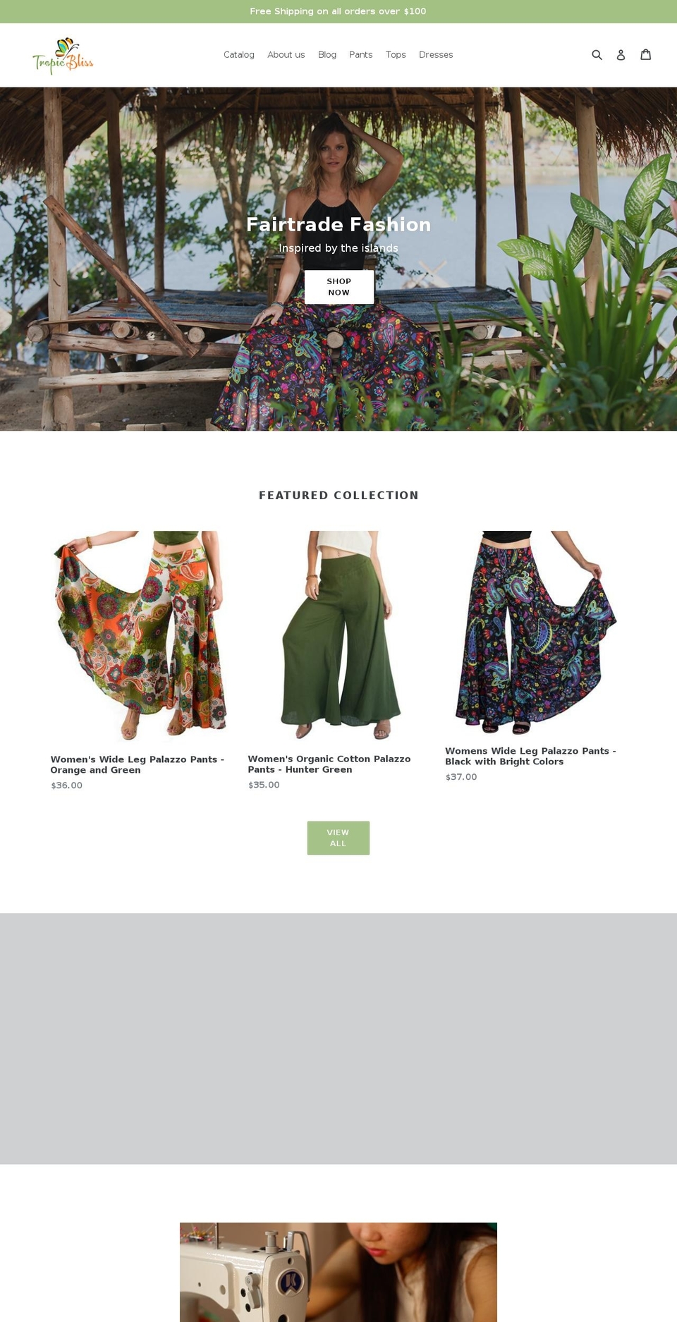 tropicbliss.com shopify website screenshot