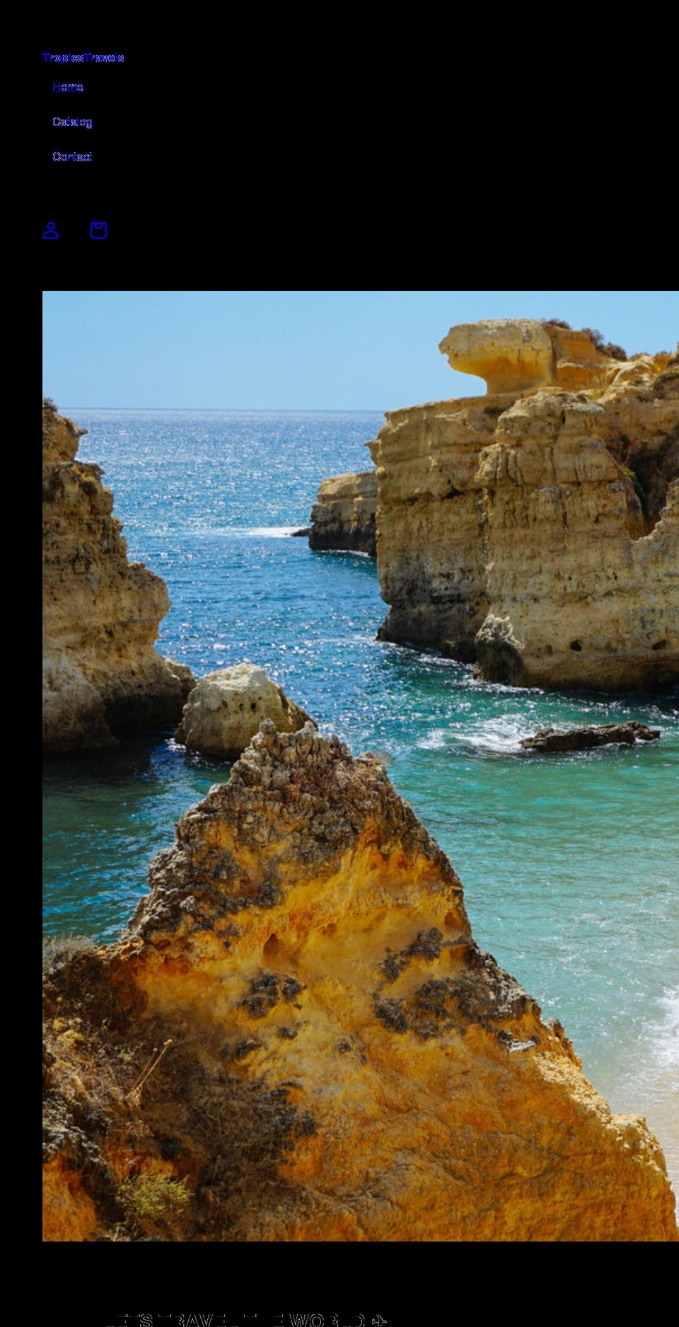 tropicstravels.com shopify website screenshot