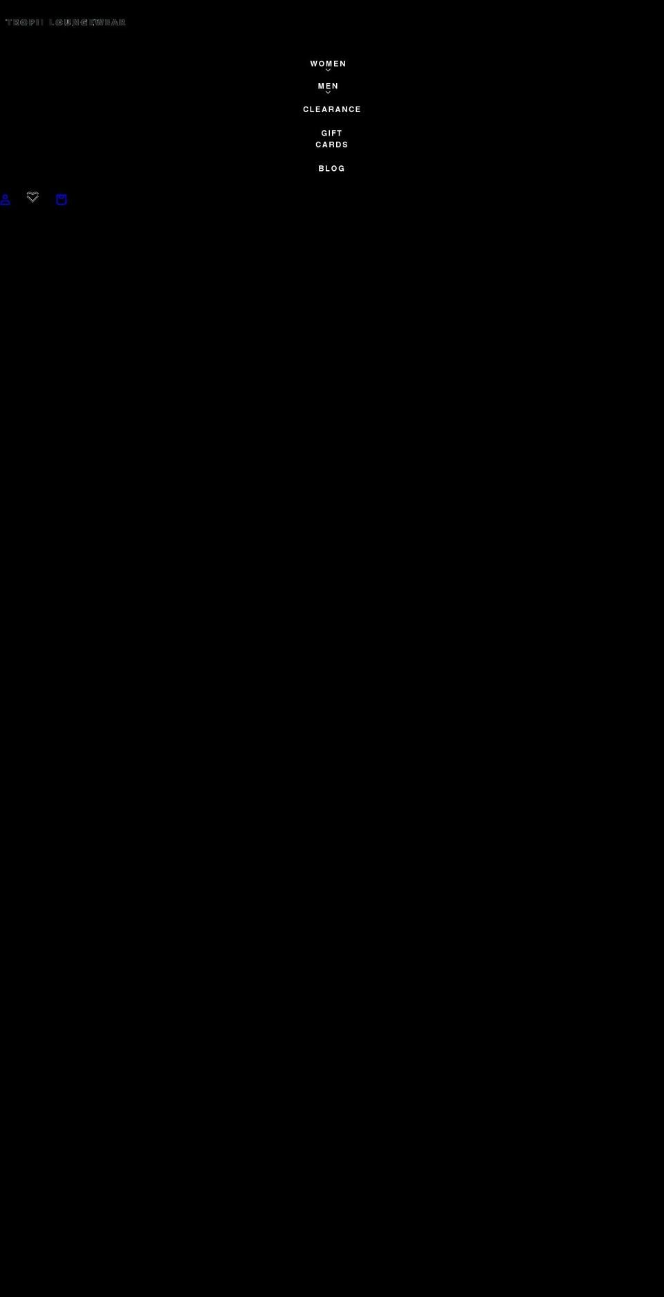 tropiiloungewear.com shopify website screenshot