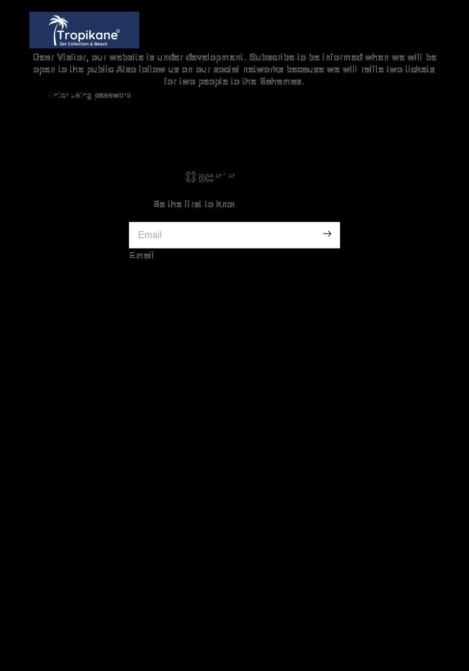 tropikane.com shopify website screenshot
