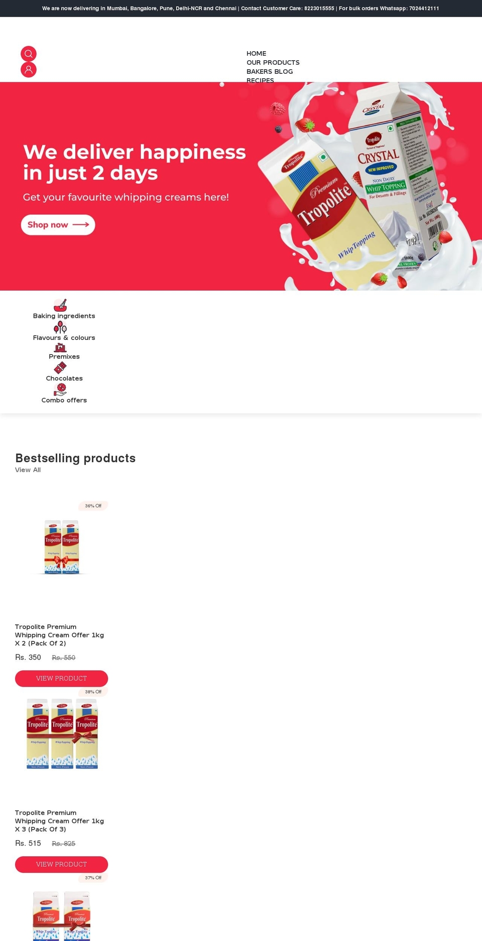 tropilite.com shopify website screenshot