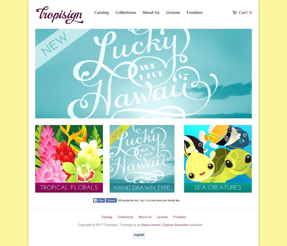 tropisign.com shopify website screenshot
