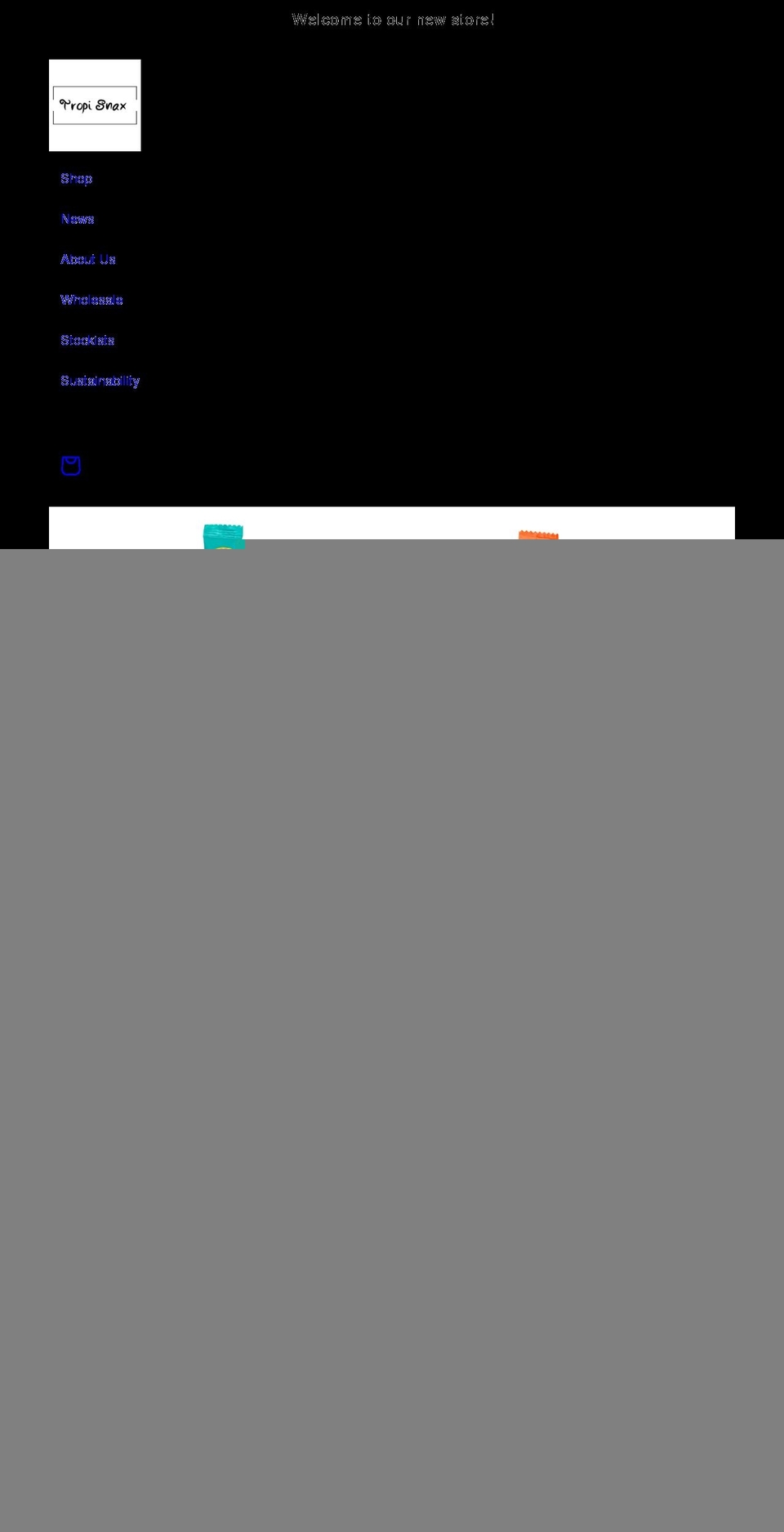 tropisnax.com shopify website screenshot