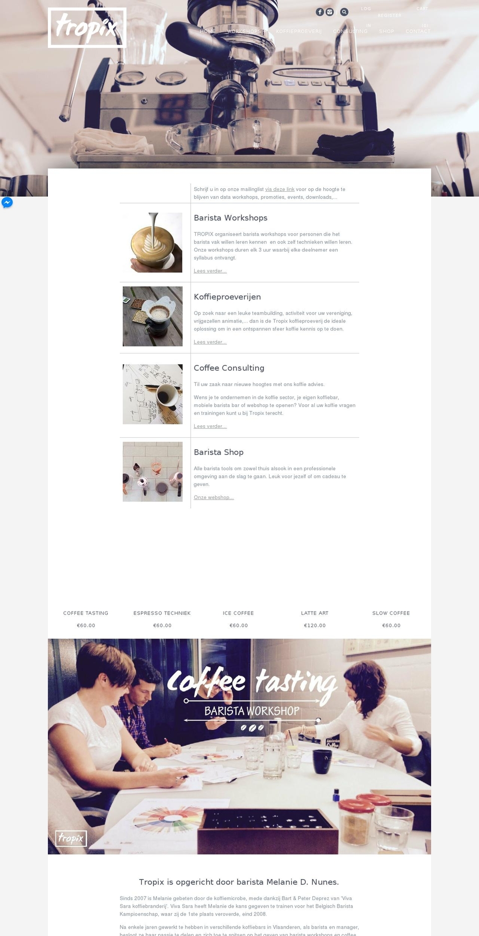 tropix.coffee shopify website screenshot