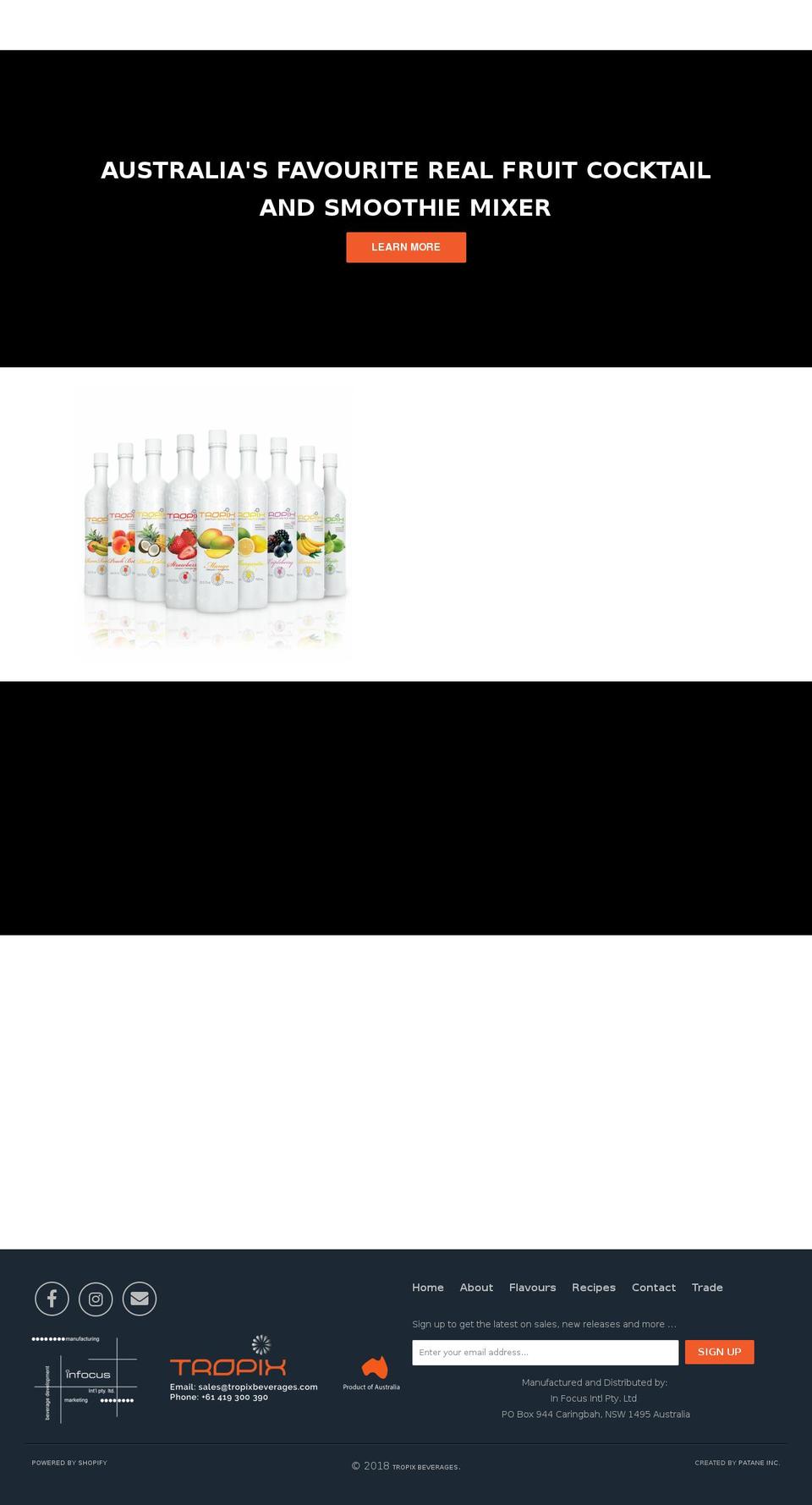 theme-export-www-patanecreative-com-parallax Shopify theme site example tropixbeverages.com