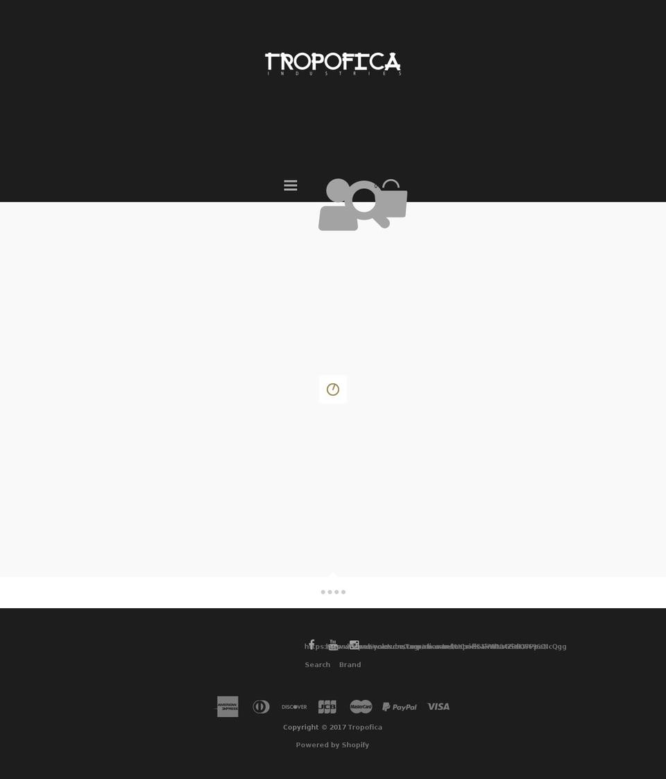 tropofica.com shopify website screenshot