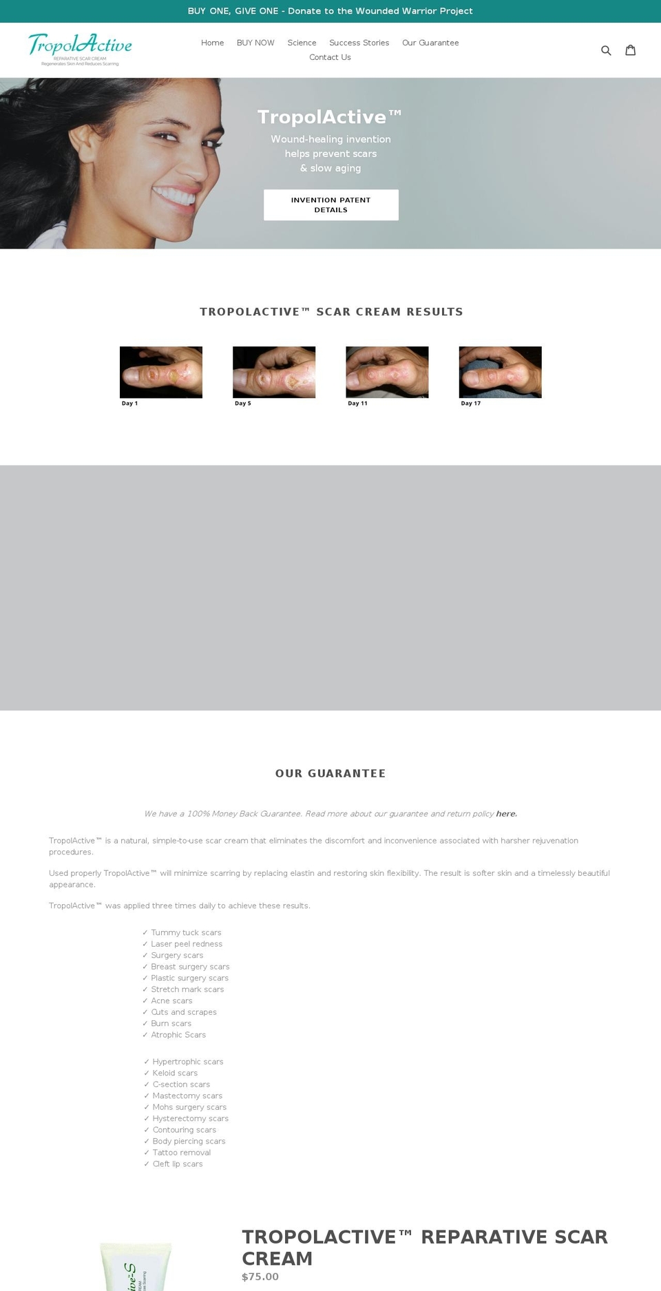 tropolactive.com — Shopify storefront screenshot