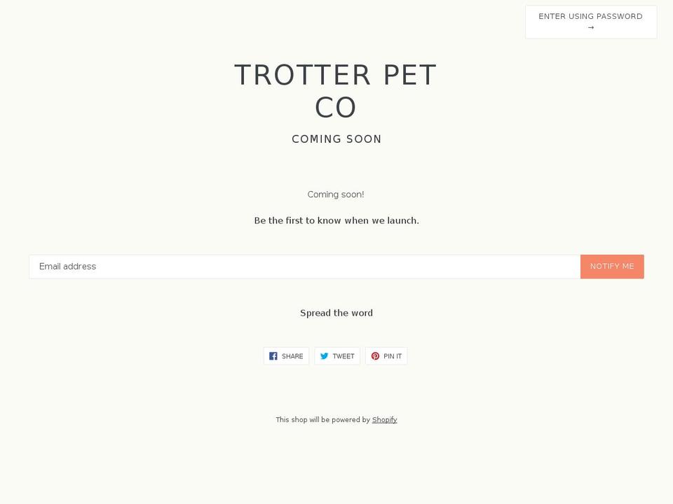 trotterpet.com — Shopify storefront screenshot