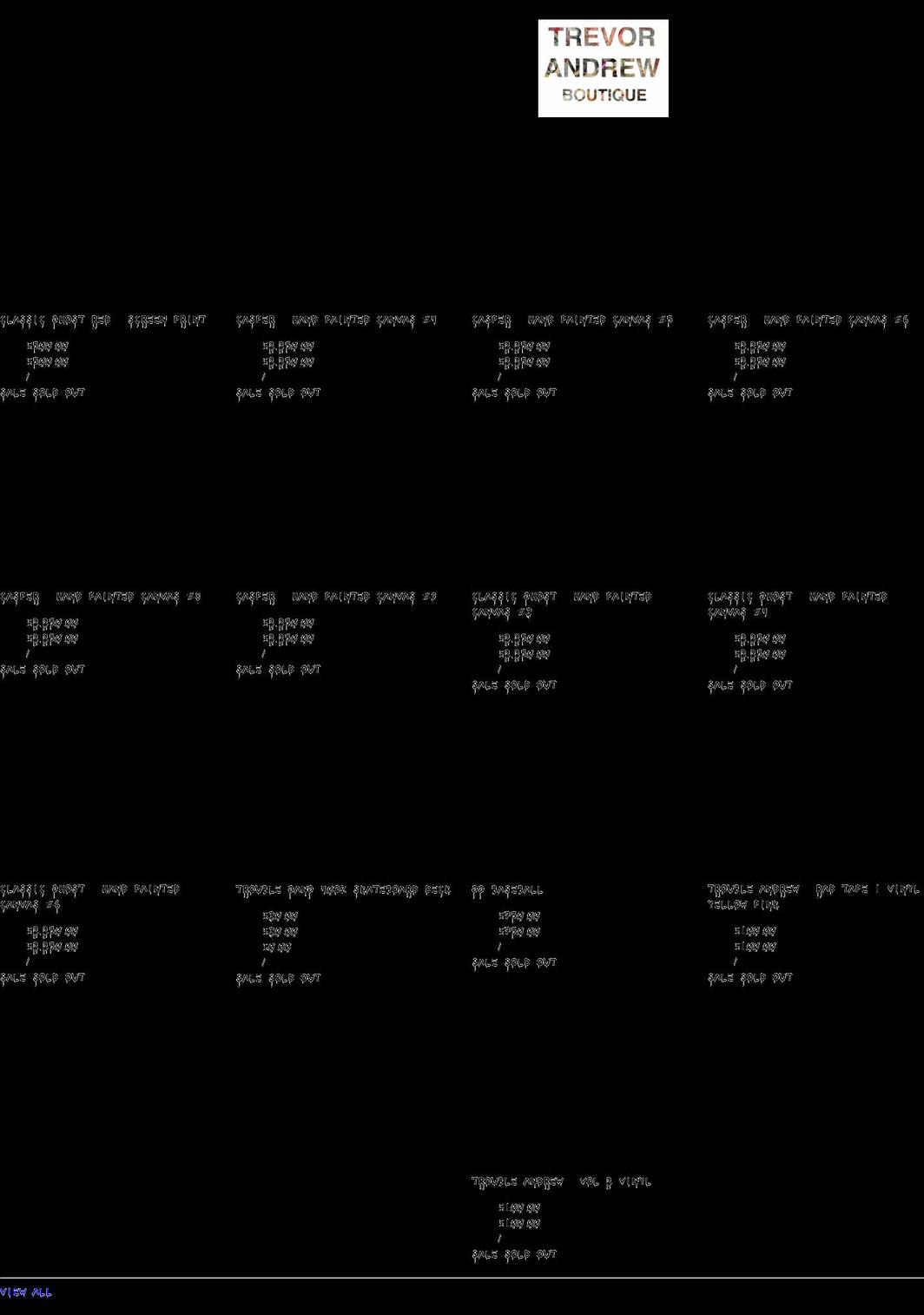 troubleandrew.com shopify website screenshot