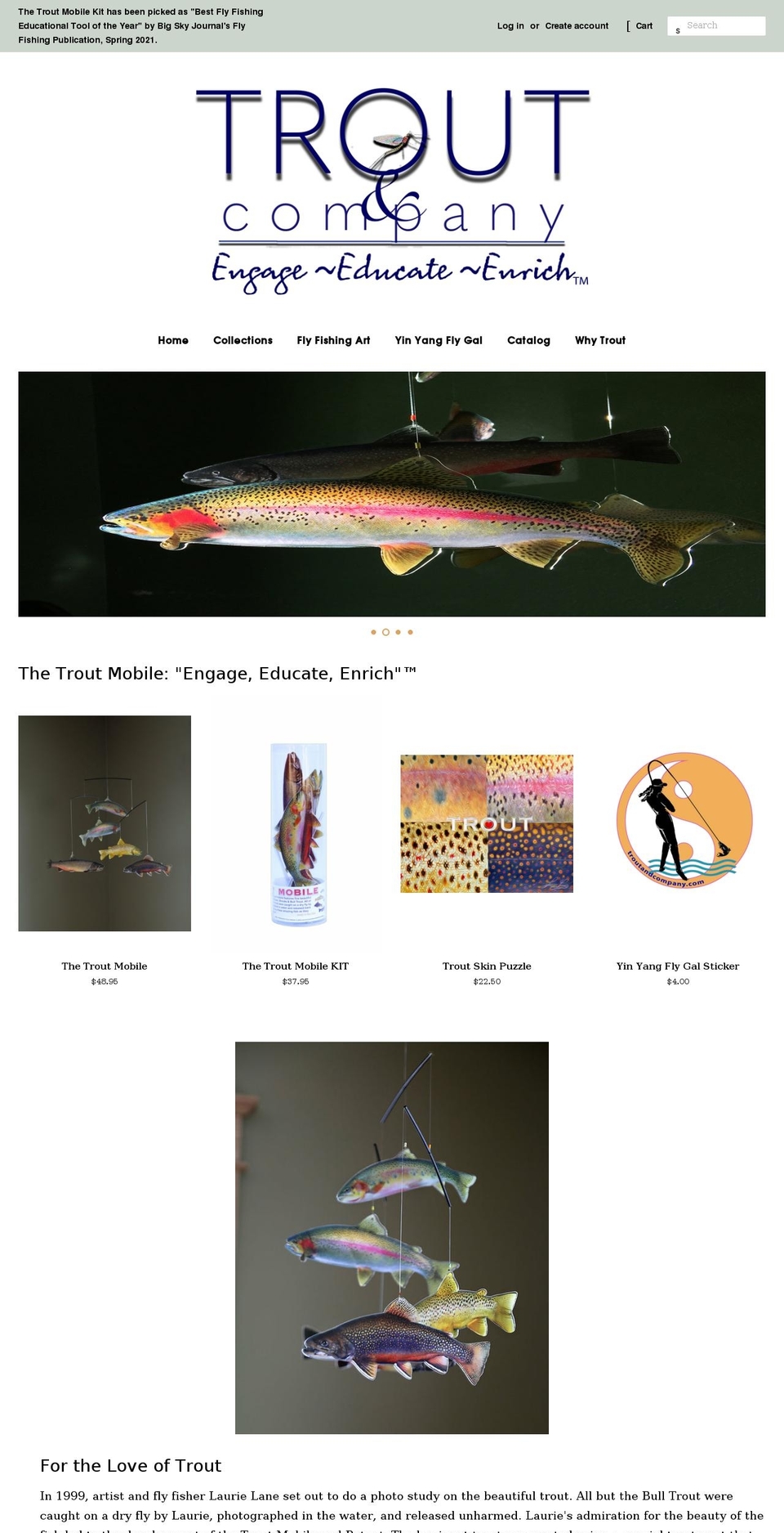 troutandcompany.com — Shopify storefront screenshot