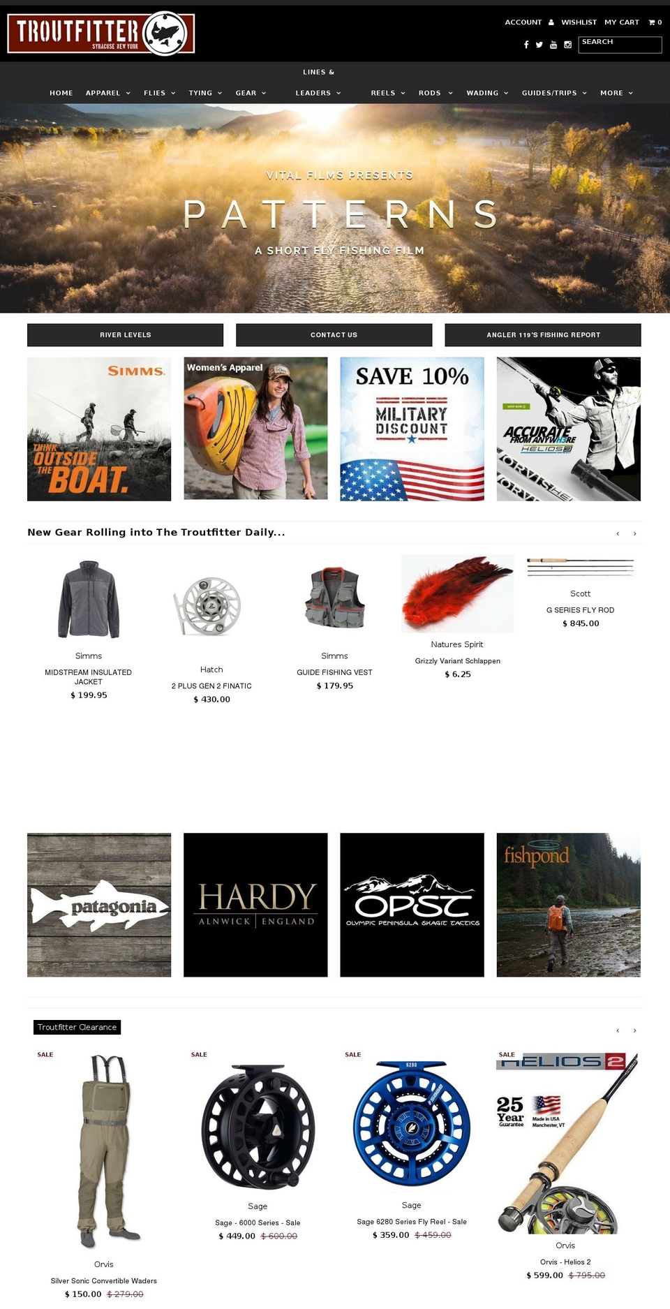 troutfitter.org shopify website screenshot