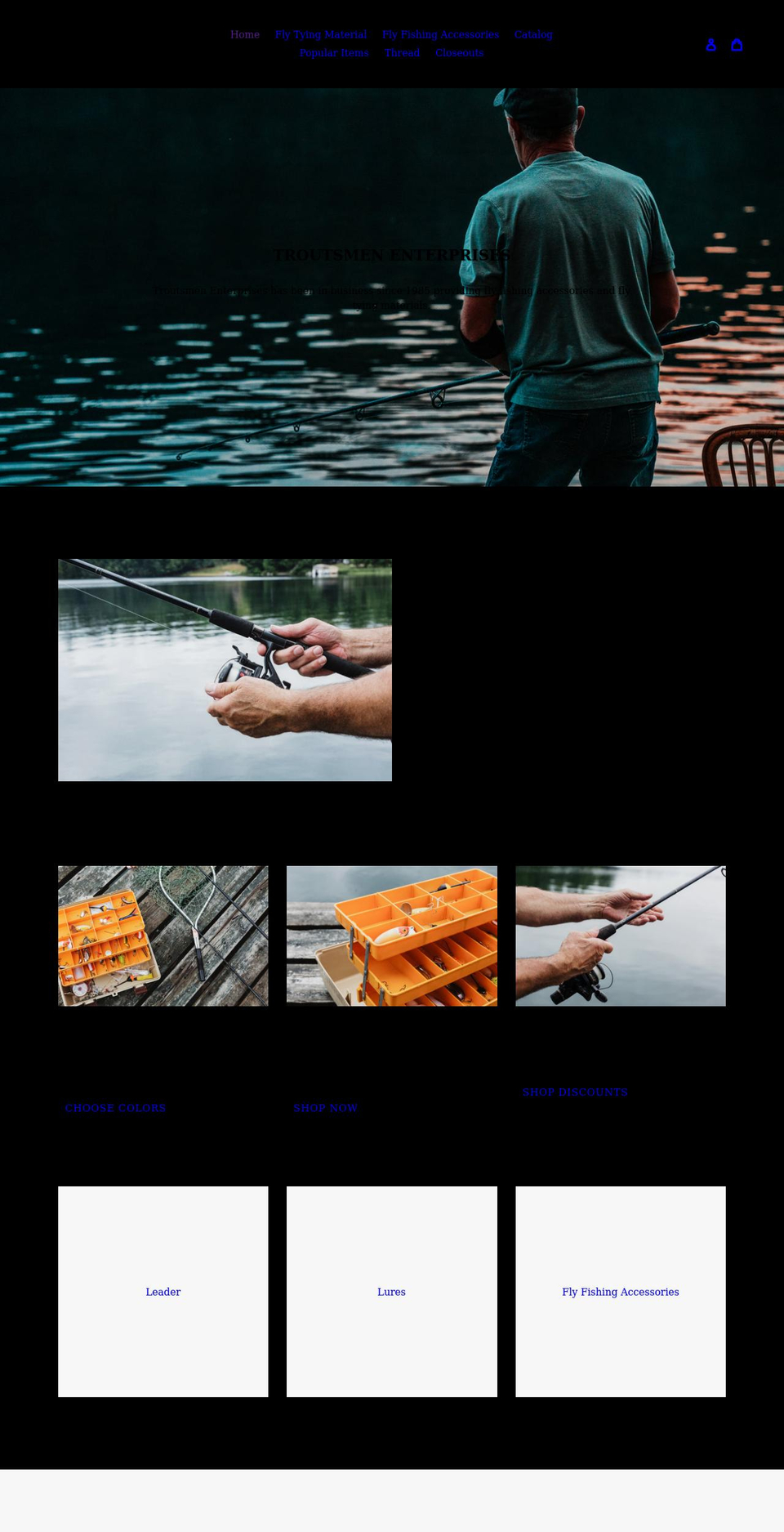 troutsmen.com shopify website screenshot