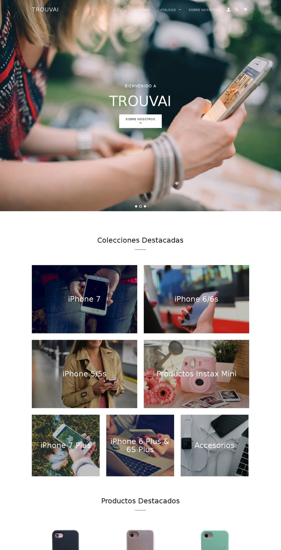 trouvai.com shopify website screenshot