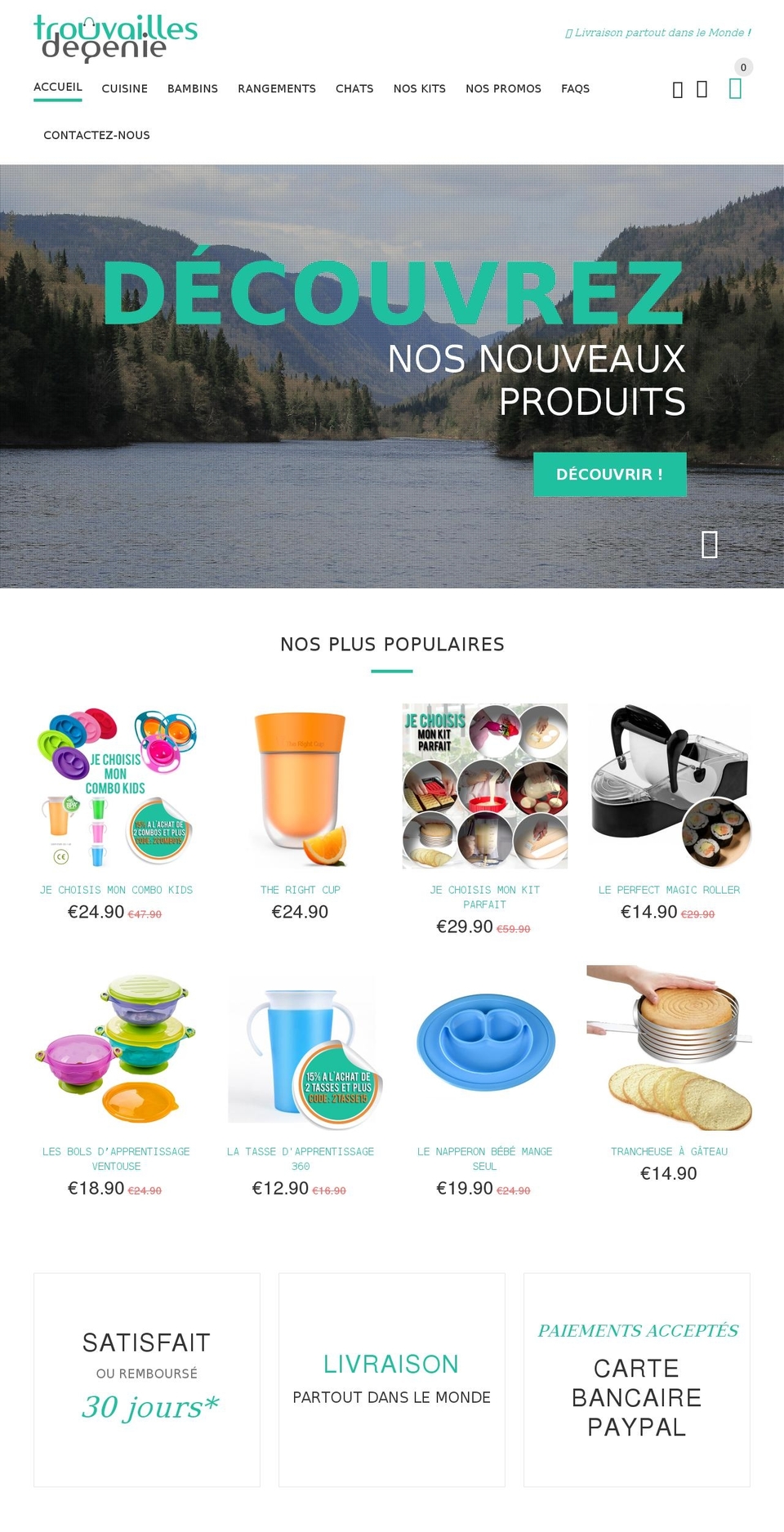 yourstore-v2-1-3 Shopify theme site example trouvaillesdegenie.com