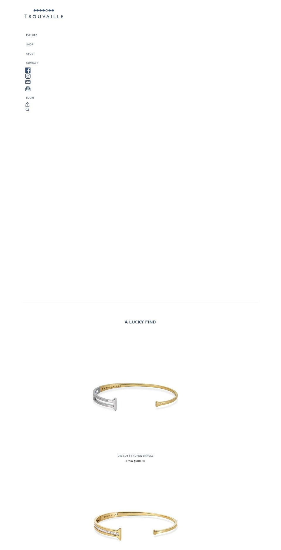 trouvailleworld.com — Shopify storefront screenshot
